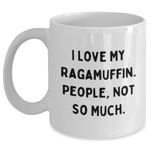 Spring Pet Products I Love My Ragamuffin Cat Gifts Funny White Coffee Mug for Christmas, Perfect for Cat Lovers, 11oz 15oz Ceramic, Microwave, Dishwasher Safe