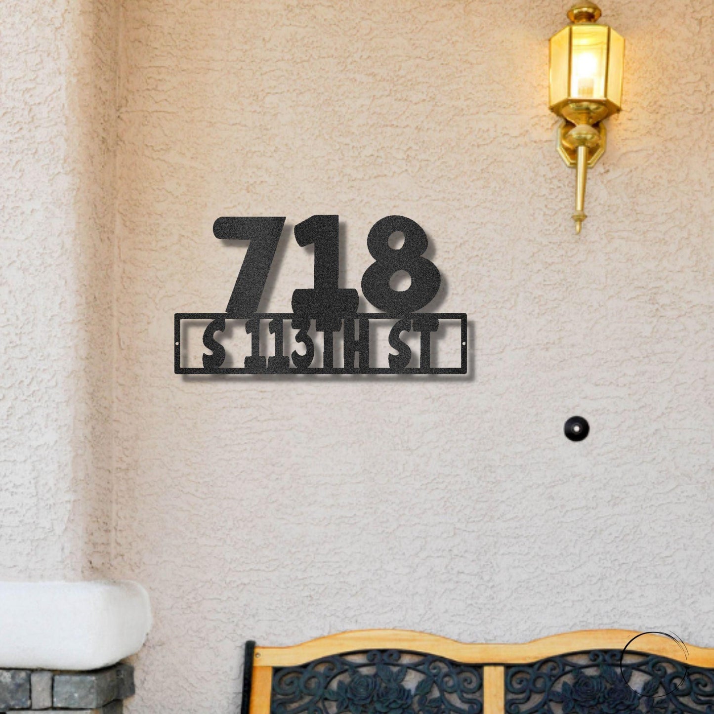 Address Personalized Steel Wall Sign Metal Art - Mallard Moon Gift Shop