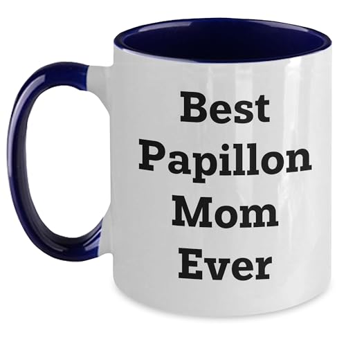 Spring Pet Products Best Papillon Mom Ever, Funny Papillon Dog Lover Gift, Two Tone Coffee Mug Birthday, Mother's Day, Chritmas Gifts