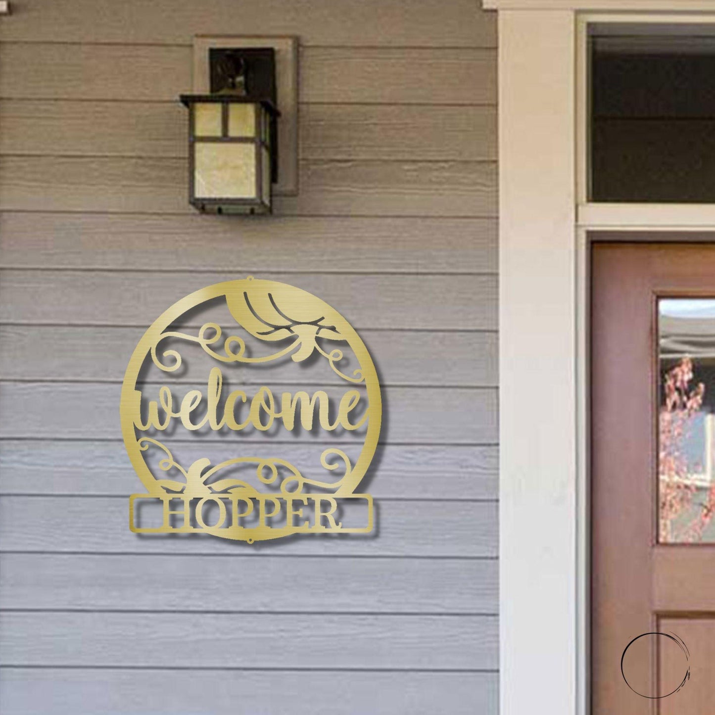 Welcome Fall Custom Monogram Indoor Outdoor Steel Wall Sign - Mallard Moon Gift Shop