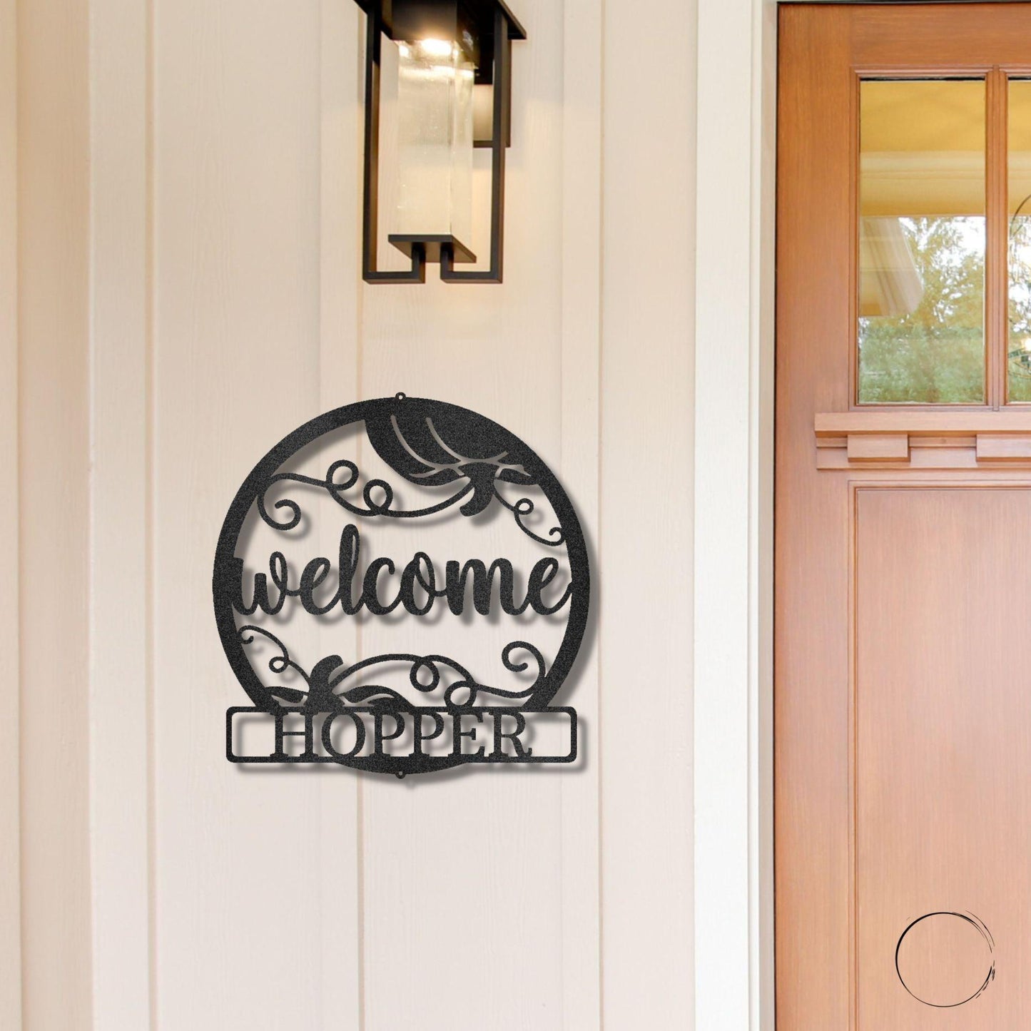 Welcome Fall Custom Monogram Indoor Outdoor Steel Wall Sign - Mallard Moon Gift Shop