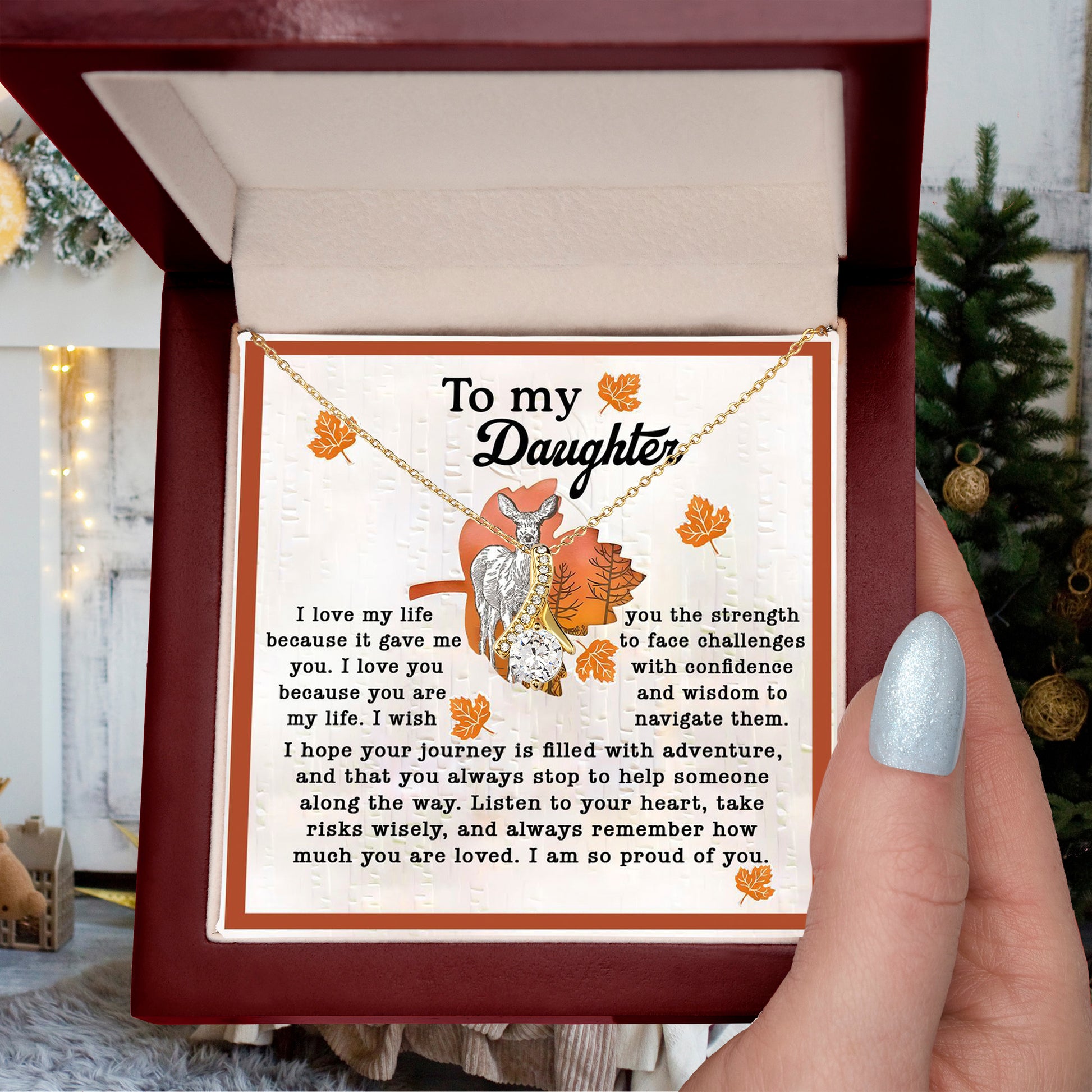 Gift for Daughter - Life Gave Me You - Love Knot Pendant Necklace - Mallard Moon
