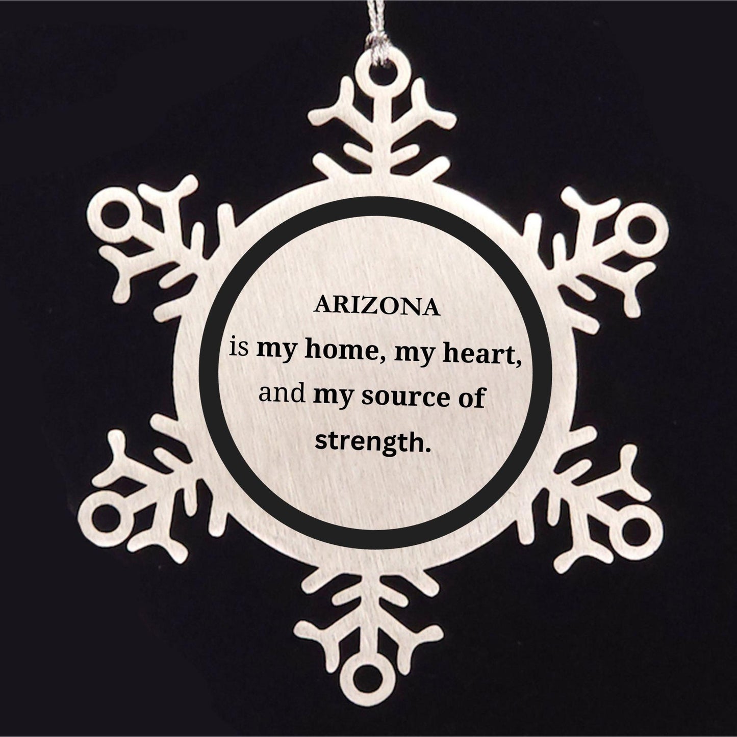 Alabama is my home Gifts, Lovely Alabama Birthday Christmas Snowflake Ornament For People from Alabama, Men, Women, Friends