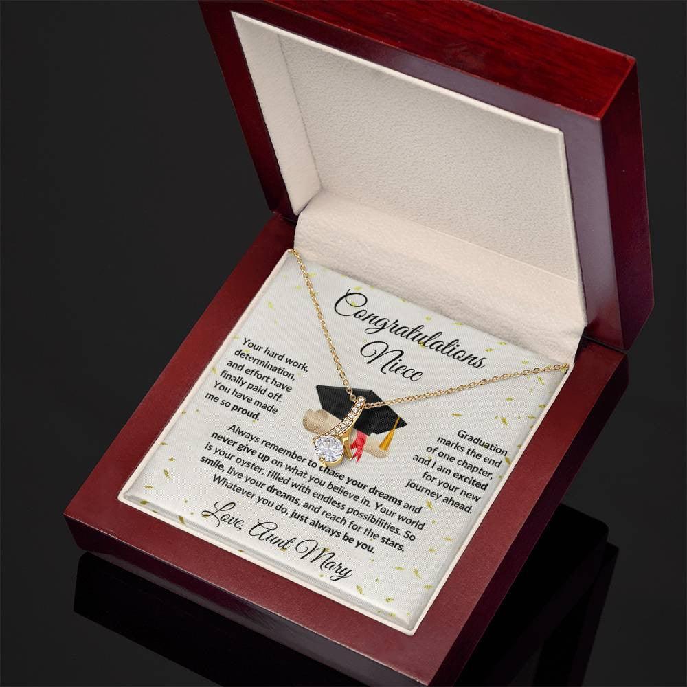 Niece Class of 2024 Graduation Gift from Aunt Alluring Beauty Pendant Necklace - Mallard Moon Gift Shop