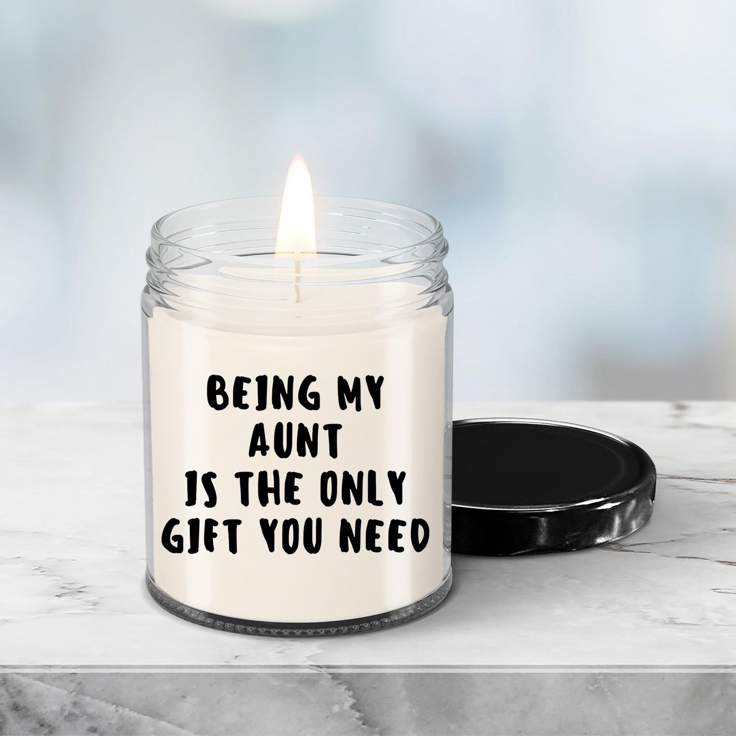 Aunt Gift Ideas - Being My Aunt is The Only Gift You Need Scented Soy Candle - Mallard Moon Gift Shop