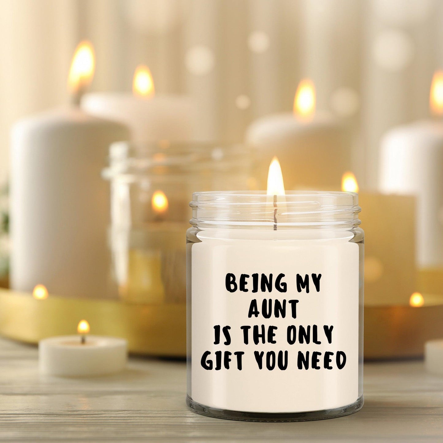 Aunt Gift Ideas - Being My Aunt is The Only Gift You Need Scented Soy Candle - Mallard Moon Gift Shop