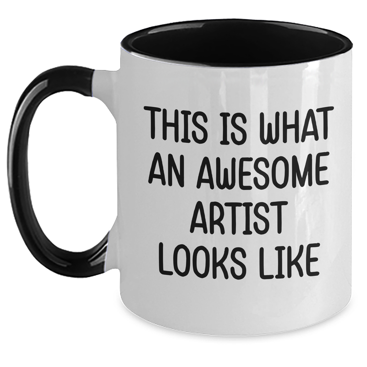 Funny Artist Gifts, Two Tone Coffee Mug, 'This Is What An Awesome Artist Looks Like' Quote, Gifts from Family for Artist, Unique Father's Day Unique Gifts - Main