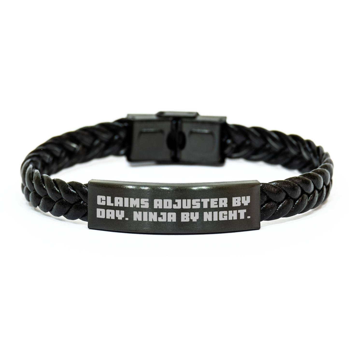 Claims Adjuster Gifts, Funny Quote Interlaced Leather Bracelet, Mother's Day Unique Gifts from Friends, Gifts for Claims Adjuster - Image 1