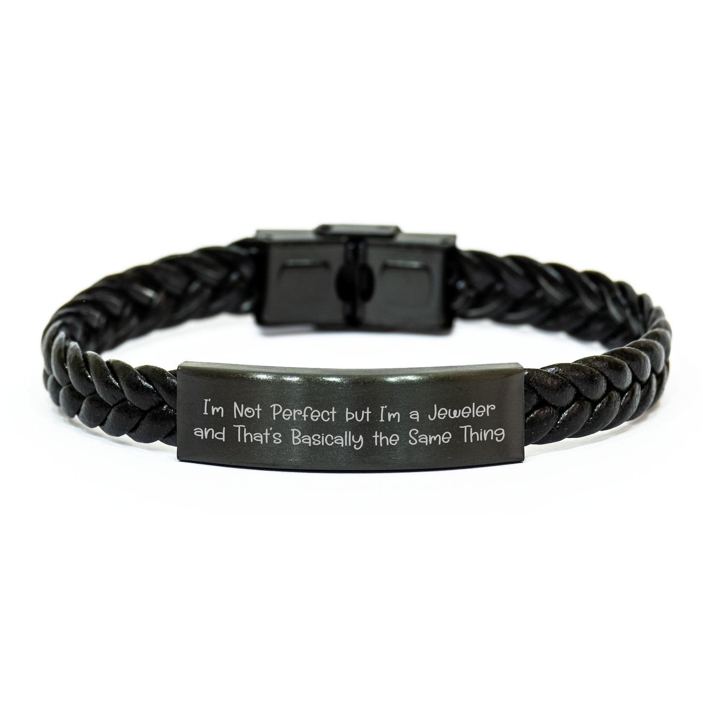Funny Jeweler Gifts for Friends - Interlaced Leather Choker for Men, Women, Graduation Unique Gifts from Jeweler - Image 1
