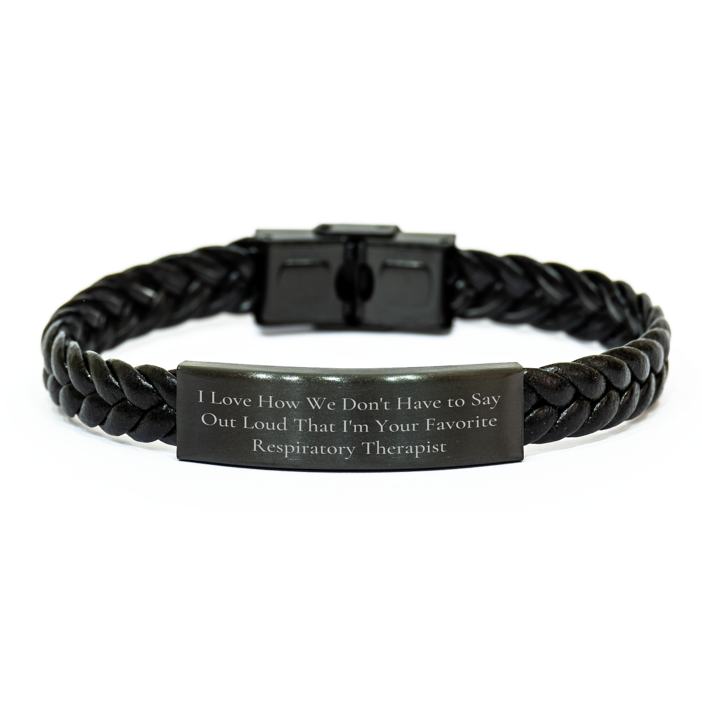 Funny Respiratory Therapist Gifts from Mom - Interlaced Leather Bracelet for Favorite Respiratory Therapist - Unique Mother's Day Unique Gifts for Respiratory Therapist - Image 1