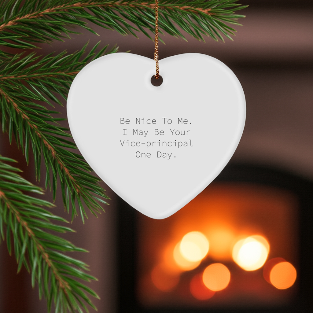 Be Nice to Me, Funny Vice-principal Heart Ornament Gifts from Friends for Christmas