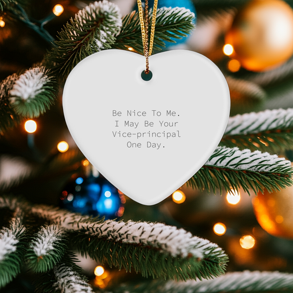 Be Nice to Me, Funny Vice-principal Heart Ornament Gifts from Friends for Christmas