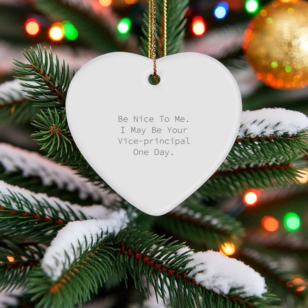 Be Nice to Me, Funny Vice-principal Heart Ornament Gifts from Friends for Christmas