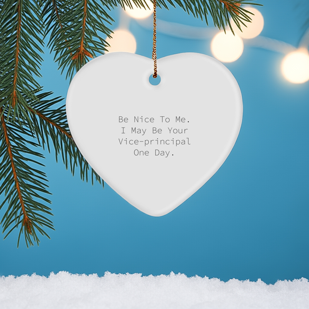 Be Nice to Me, Funny Vice-principal Heart Ornament Gifts from Friends for Christmas
