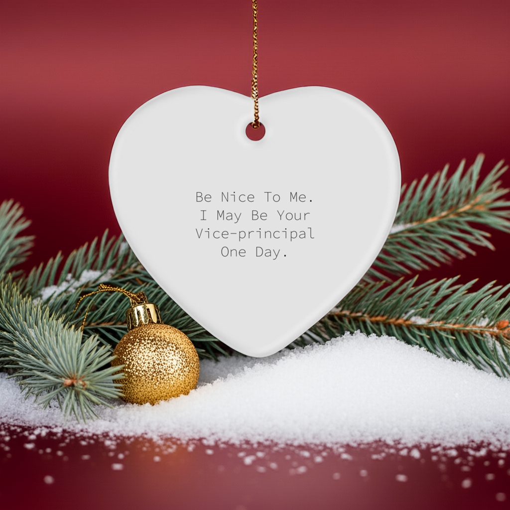 Be Nice to Me, Funny Vice-principal Heart Ornament Gifts from Friends for Christmas