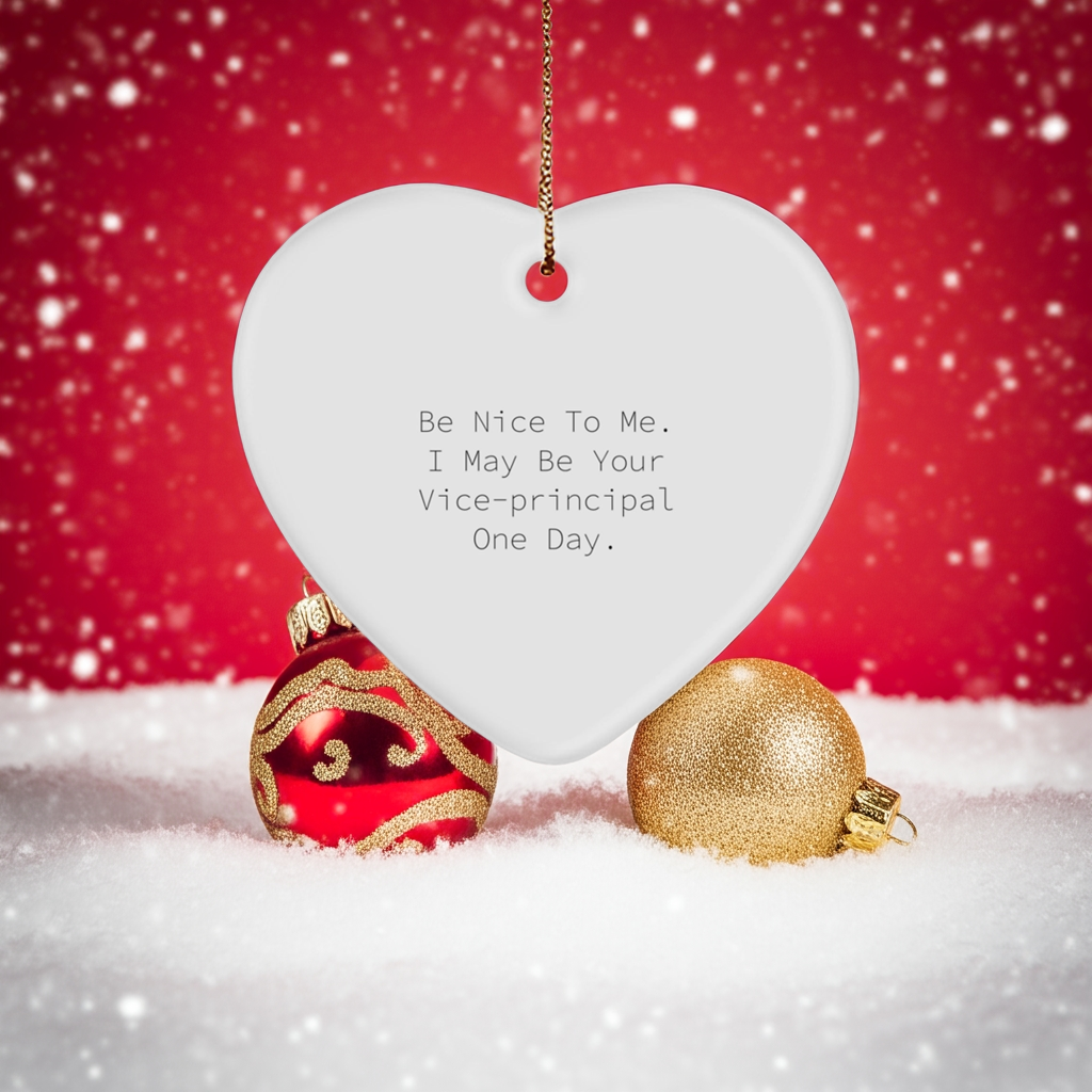 Be Nice to Me, Funny Vice-principal Heart Ornament Gifts from Friends for Christmas