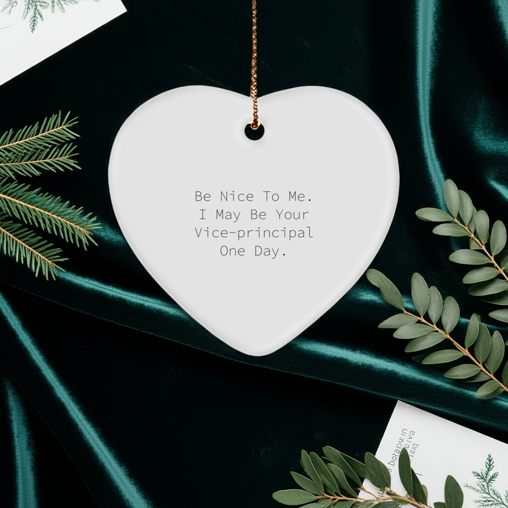 Be Nice to Me, Funny Vice-principal Heart Ornament Gifts from Friends for Christmas
