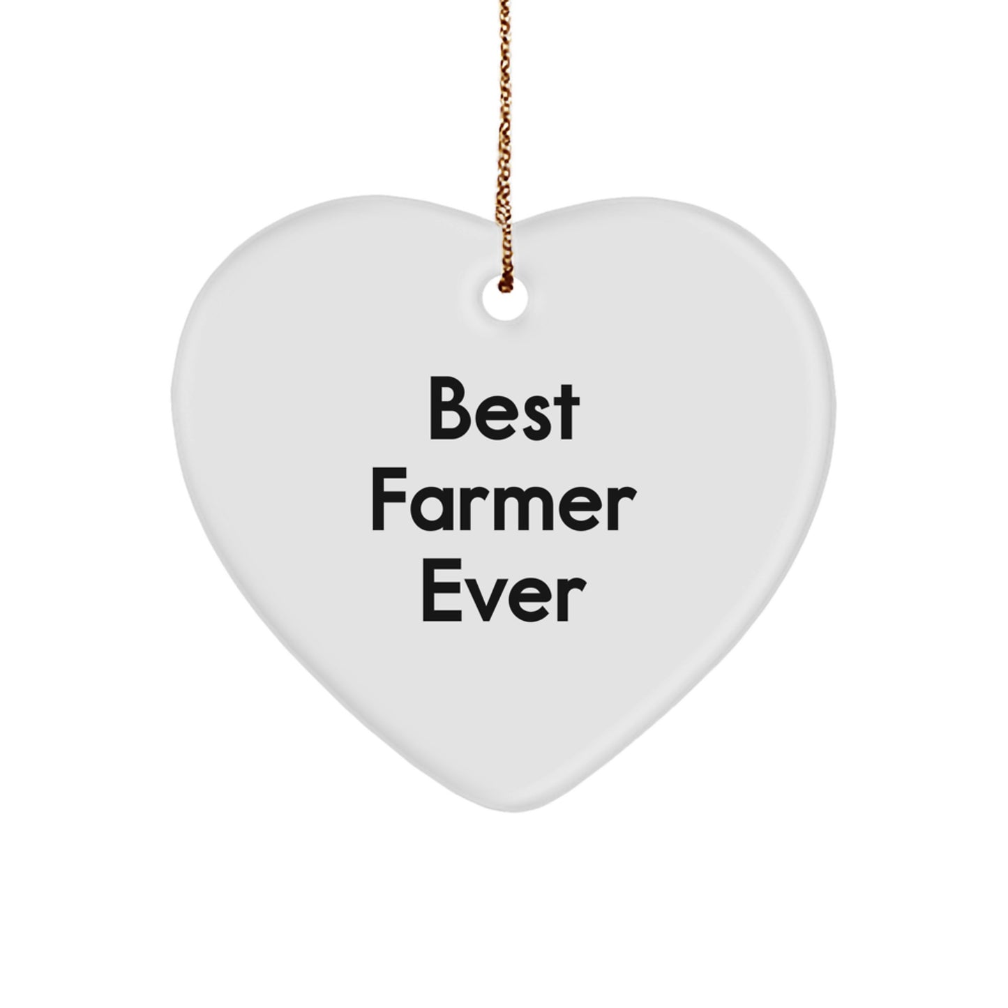 Best Farmer Ever Heart Ornament Gifts from Friends for Christmas Unique Farmer