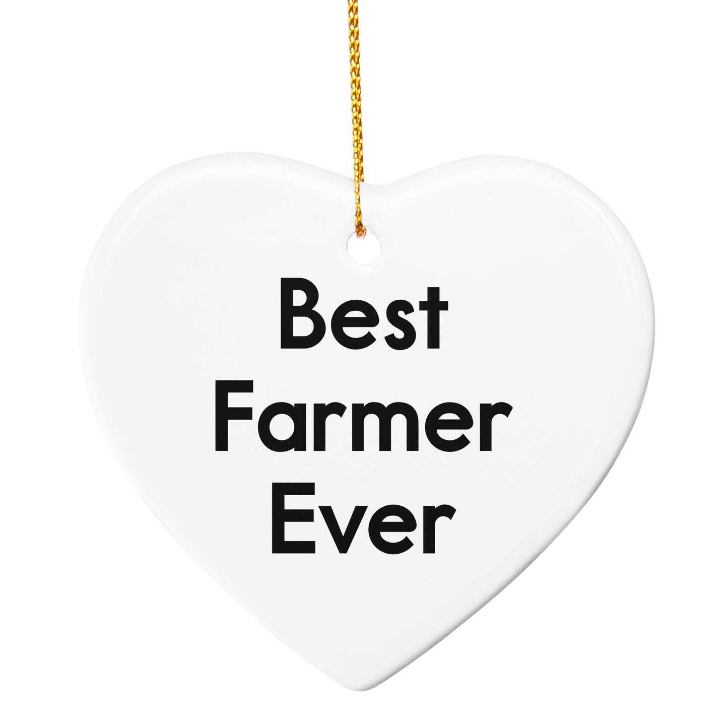 Best Farmer Ever Heart Ornament Gifts from Friends for Christmas Unique Farmer