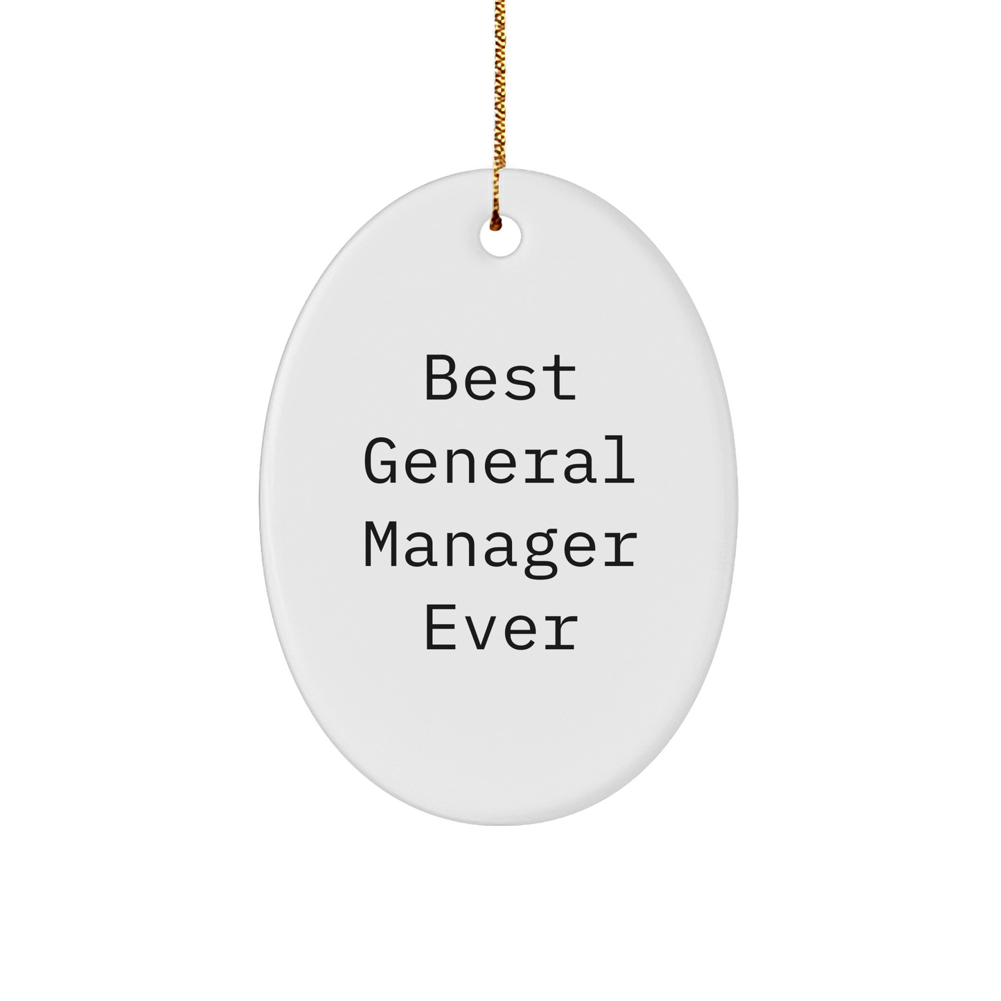 Best General Manager Ever Oval Ornament Gifts from Friends for Christmas