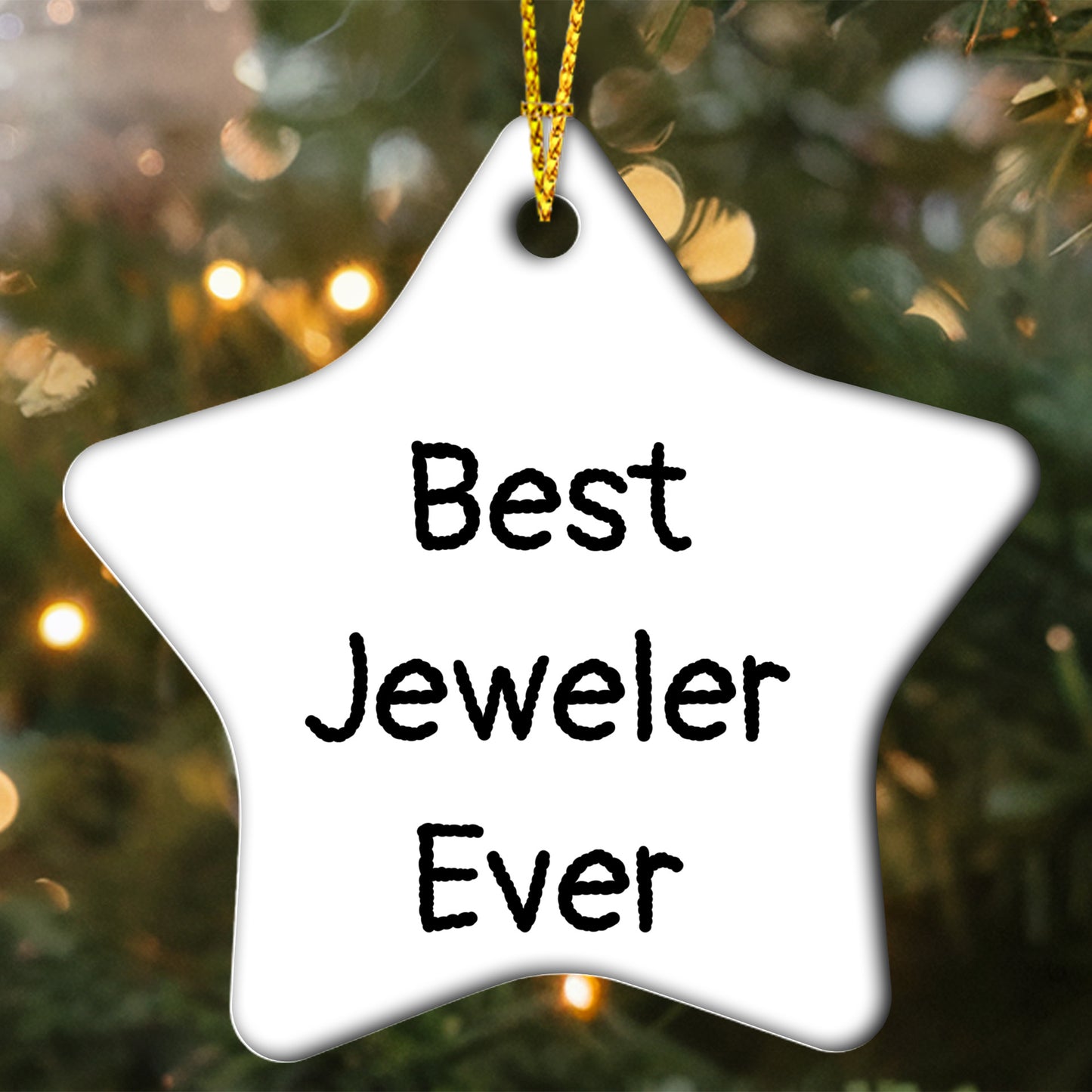 Best Jeweler Ever Star Ornament Gifts from Family to Friends, Christmas Unique Jeweler Gifts