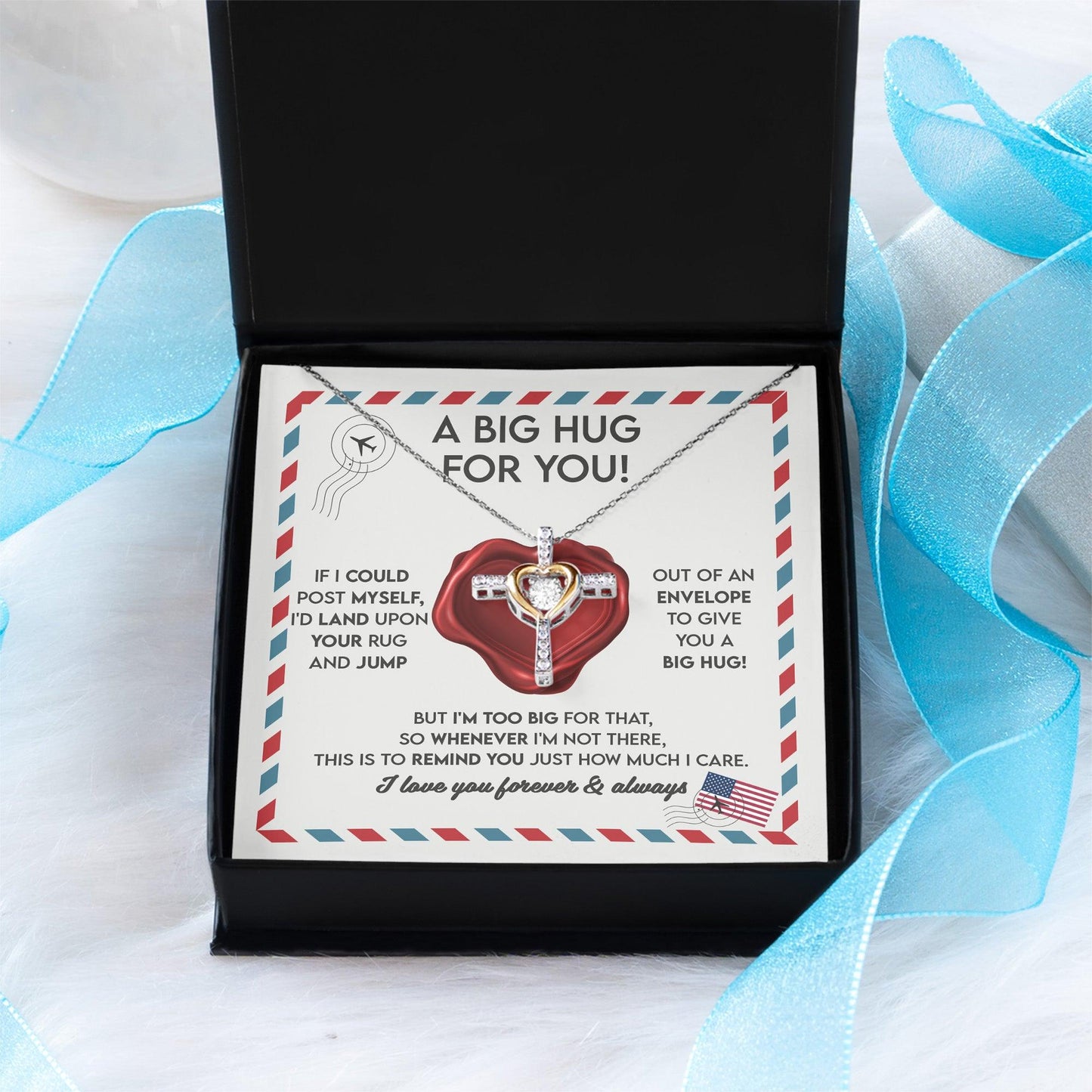 Daughter Birthday Graduation Confirmation Gift Big Hug For You Cross Pendant Necklace - Mallard Moon Gift Shop