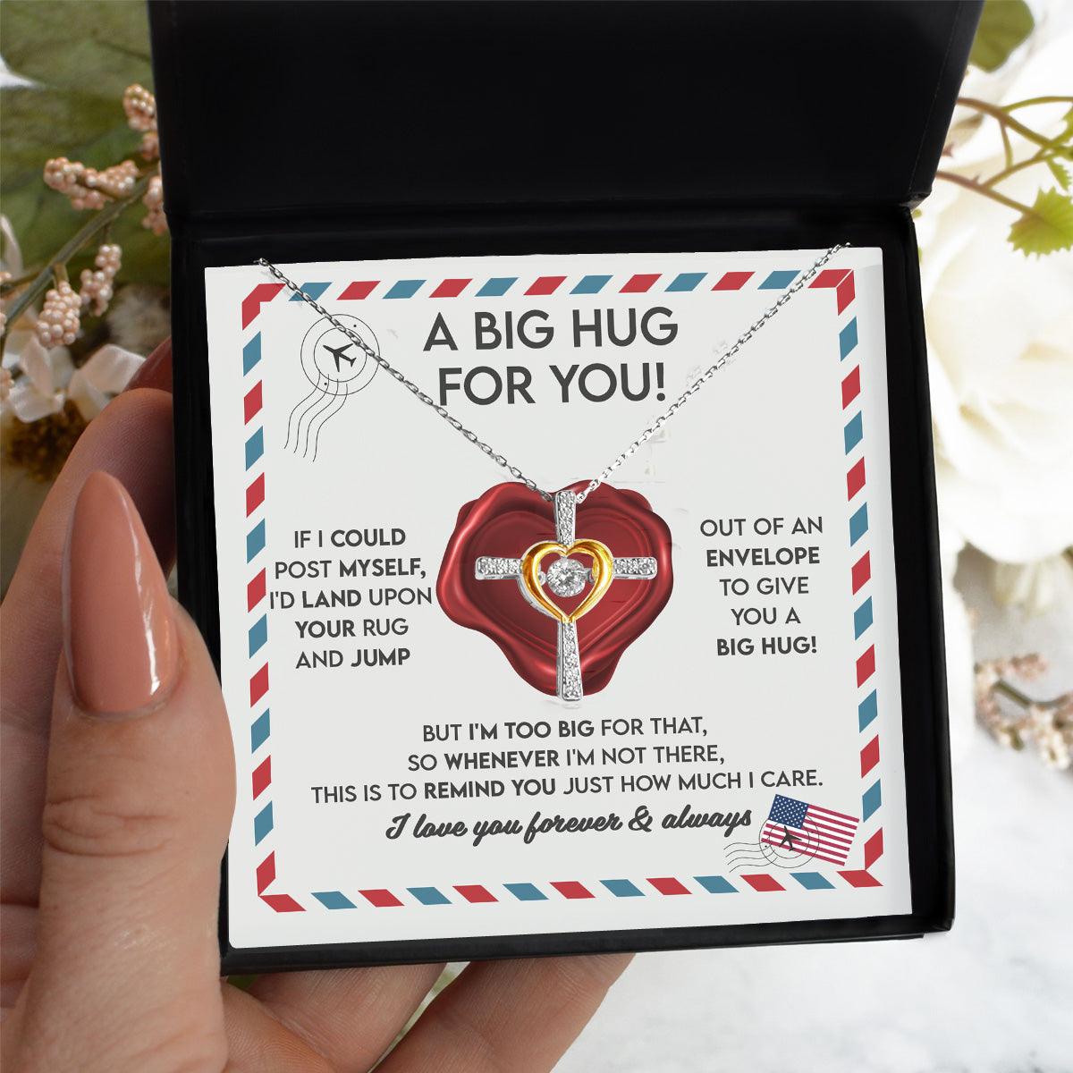 Daughter Birthday Graduation Confirmation Gift Big Hug For You Cross Pendant Necklace - Mallard Moon Gift Shop