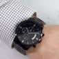 Husband Wedding Day Gift-Best Man-Star Of Fame-Black Chronograph Watch - Mallard Moon Gift Shop