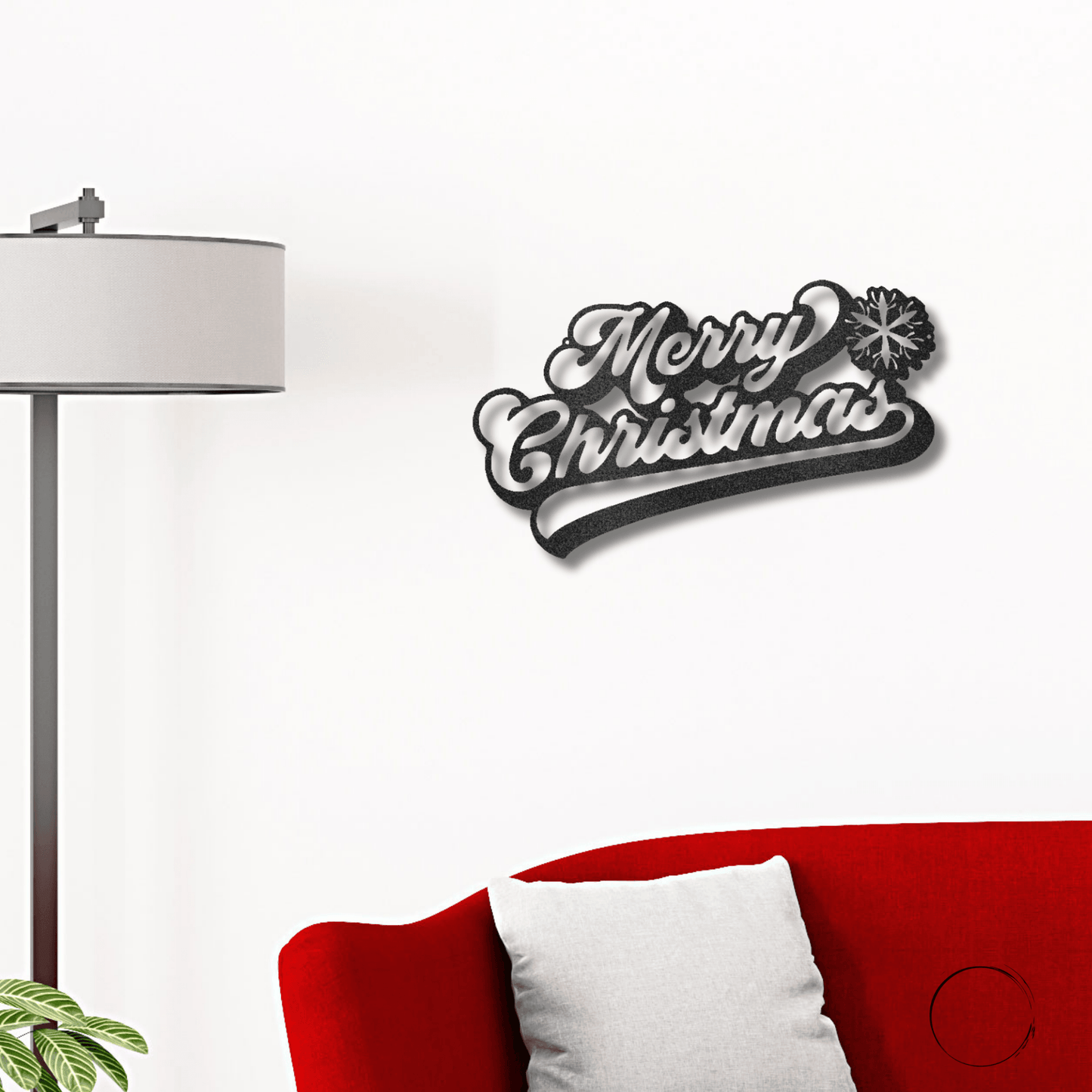 Classic "Merry Christmas" Metal Wall Sign - Bring Holiday Cheer to Any Room - Mallard Moon Gift Shop