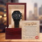 Gift to the Groom - Side by Side, Just You and Me - Black Chronograph Watch - Mallard Moon Gift Shop