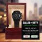 Groomsman Called To Duty Time to Suit Up Wedding Party Invite Black Chronograph Watch - Mallard Moon Gift Shop