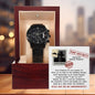 Groomsman Top Secret Mission - Black Chronograph Watch Gift Wedding Proposal Invite from Groom - Mallard Moon Gift Shop