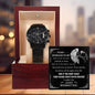 Husband-To-Be - I Can't Live a Day without You Black Chronograph Watch Wedding Day Gift - Mallard Moon Gift Shop