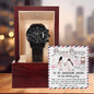 Groom Wedding Day Gift - I Met You - Black Chronograph Watch - Mallard Moon Gift Shop