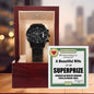 Husband Wedding Day Gift - SuperPrize-Black Chronograph Watch - Mallard Moon Gift Shop