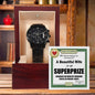 Husband Wedding Day Gift - SuperPrize-Black Chronograph Watch - Mallard Moon Gift Shop
