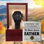 Dad Certificate of Achievement for the World's Greatest Father Black Chronograph Watch - Mallard Moon Gift Shop
