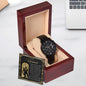 To My Husband Love Will Make Us Strong Black Chronograph Watch - Mallard Moon Gift Shop