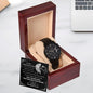Husband-To-Be - I Can't Live a Day without You Black Chronograph Watch Wedding Day Gift - Mallard Moon Gift Shop