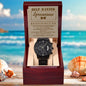 Groomsman Help Wanted Must Show Up On Time to Wedding Events - Black Chronograph Watch Gift from Groom - Mallard Moon Gift Shop