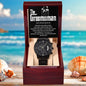 Groomsman Job Description Secrets Stay a Secret - Black Chronograph Watch Wedding Proposal from Groom - Mallard Moon Gift Shop