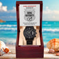 Gift for Best Man Top Secret Mission Ring Security Wedding Party Invite Black Chronograph Watch - Mallard Moon Gift Shop