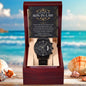Son-in-law Wedding Day Gift You are Her Forever Partner- Black Chronograph Watch - Mallard Moon Gift Shop