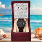 Groom Wedding Day Gift - I Met You - Black Chronograph Watch - Mallard Moon Gift Shop