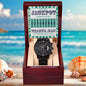 Groomsman Wedding Day Gift - Hit The Jackpot-Black Chronograph Watch - Mallard Moon Gift Shop