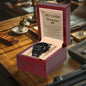 Groomsman Help Wanted Must Show Up On Time to Wedding Events - Black Chronograph Watch Gift from Groom - Mallard Moon Gift Shop