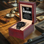 Groomsman Job Description Secrets Stay a Secret - Black Chronograph Watch Wedding Proposal from Groom - Mallard Moon Gift Shop