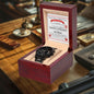 Groom Wedding Day Gift - Date Night - Black Chronograph Watch - Mallard Moon Gift Shop