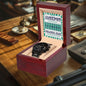 Groomsman Wedding Day Gift - Hit The Jackpot-Black Chronograph Watch - Mallard Moon Gift Shop