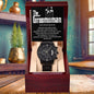 Groomsman Job Description Secrets Stay a Secret - Black Chronograph Watch Wedding Proposal from Groom - Mallard Moon Gift Shop